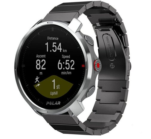 Strap-it Strap-it Bracelet en métal Polar Grit X (noir)