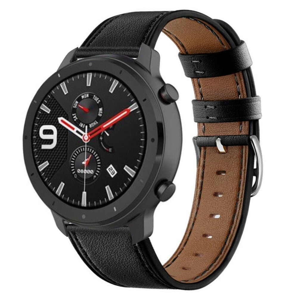 Strap-it Strap-it Bracelet cuir Xiaomi Amazfit GTR (noir élégant) Strap-it Strap-it Bracelet cuir Xiaomi Amazfit GTR (noir élégant)