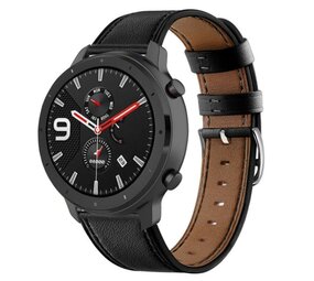 Strap-it Bracelet cuir Xiaomi Amazfit GTR (noir élégant) Strap-it Bracelet cuir Xiaomi Amazfit GTR (noir élégant)