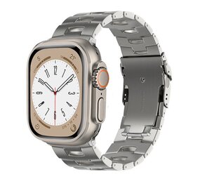 Strap-it Bracelet titane grain Apple Watch (argent)