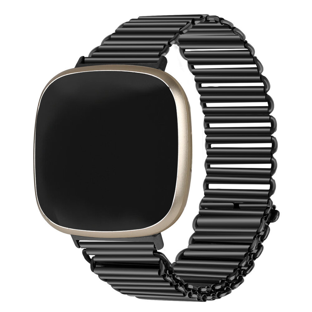 Strap-it Strap-it Bracelet acier loop Fitbit Sense (noir)