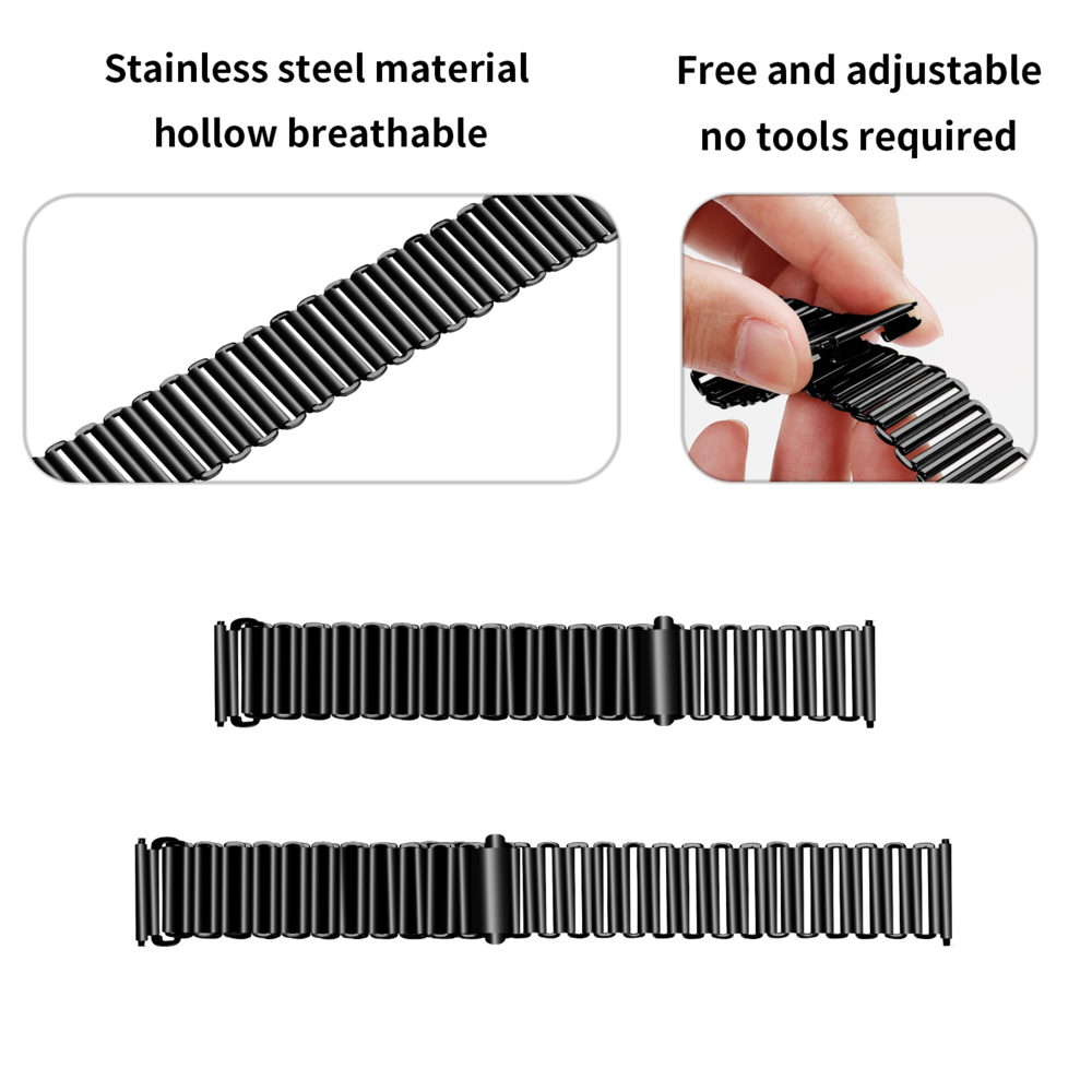 Strap-it Strap-it Bracelet acier loop Xiaomi Amazfit Bip (noir)