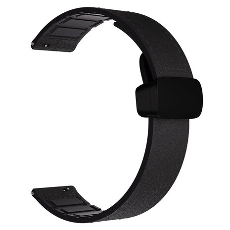 Strap-it Strap-it Bracelet cuir avec D-Buckle Huawei Watch GT (noir)