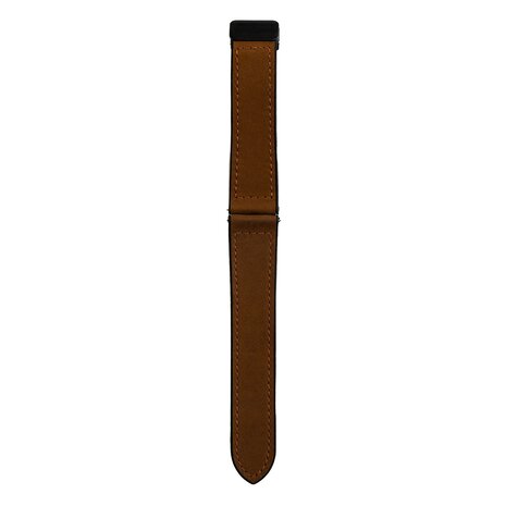 Strap-it Strap-it Bracelet cuir avec D-Buckle Amazfit Bip 5 (marron foncé)
