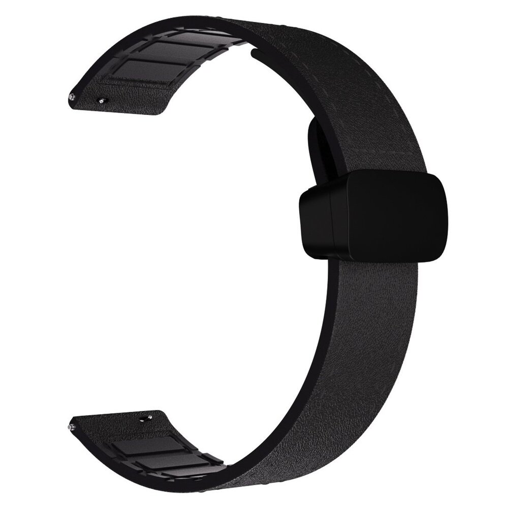Strap-it Strap-it Bracelet cuir avec D-Buckle Xiaomi Mi Watch (noir)