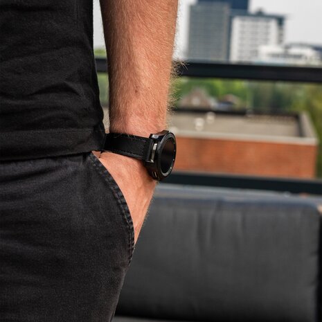 Strap-it Strap-it Bracelet cuir avec D-Buckle Polar Vantage V3 (noir)