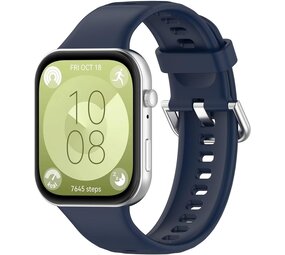 Strap-it Bracelet silicone Huawei Watch Fit 3 (bleu foncé)