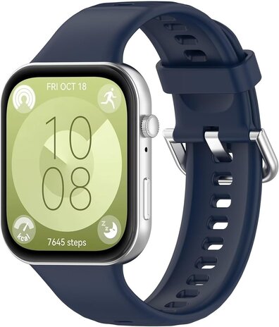 Strap-it Strap-it Bracelet silicone Huawei Watch Fit 3 (bleu foncé)