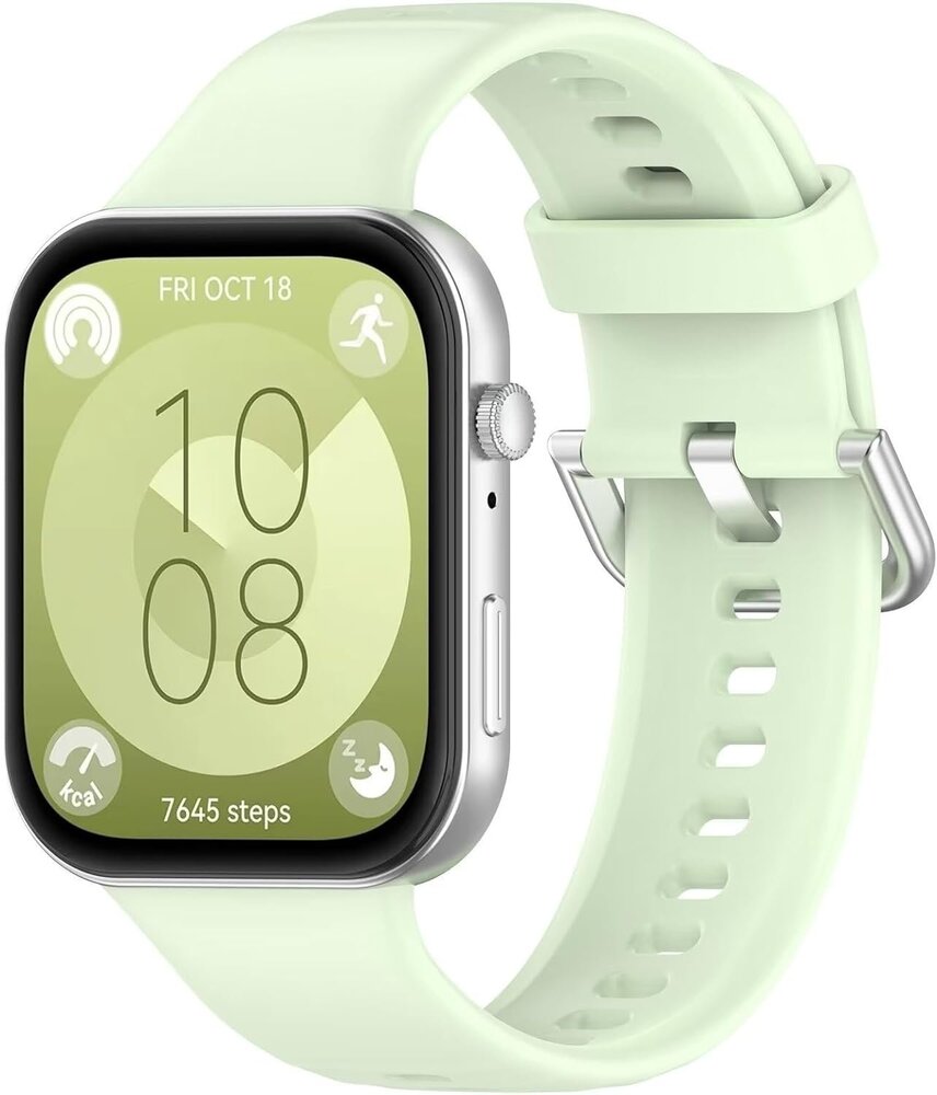 Strap-it Strap-it Bracelet silicone Huawei Watch Fit 3 (vert clair)