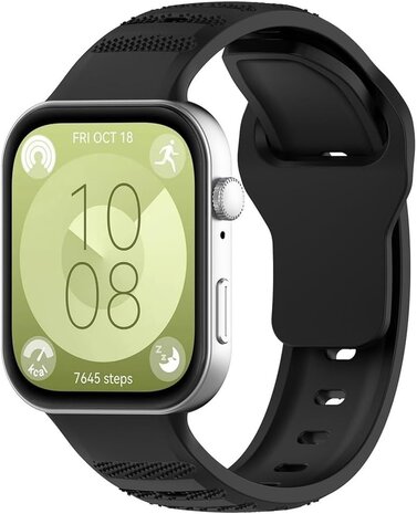 Strap-it Strap-it Bracelet silicone robuste Huawei Watch Fit 3 (noir)
