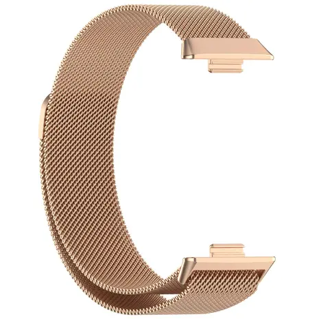 Strap-it Strap-it Bracelet Milanais Huawei Watch Fit 3 (or rose)
