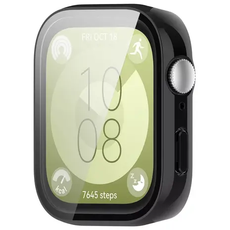 Strap-it Strap-it Coque rigide avec verre Huawei Watch Fit 3 (noir)