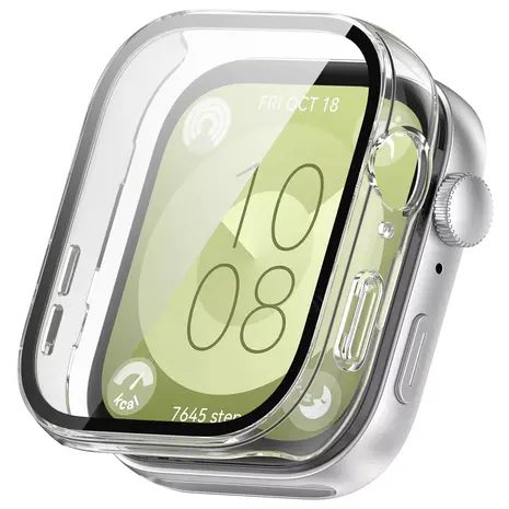 Strap-it Strap-it Coque rigide avec verre Huawei Watch Fit 3 (transparent)