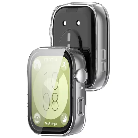 Strap-it Strap-it Coque rigide avec verre Huawei Watch Fit 3 (transparent)