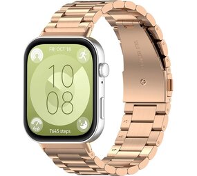 Strap-it Bracelet acier Huawei Watch Fit 3 (or rose)