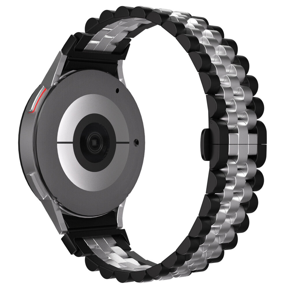 Strap-it Strap-it Bracelet acier Jubilee Galaxy Watch 4 Classic 42mm (noir/argent) Strap-it Strap-it Bracelet acier Jubilee Galaxy Watch 4 Classic 42mm (noir/argent)