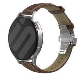 Strap-it Bracelet cuir de luxe Xiaomi Amazfit GTS (marron foncé)