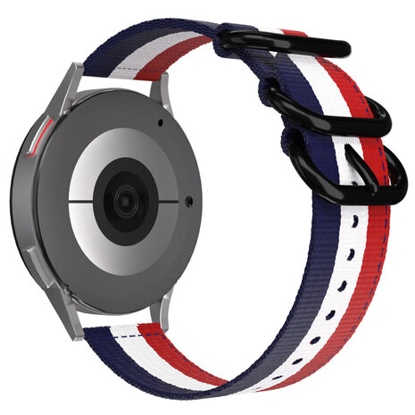 Strap-it Strap-it Bracelet nylon boucle Garmin Vivoactive 4 - 45mm - Tricolore