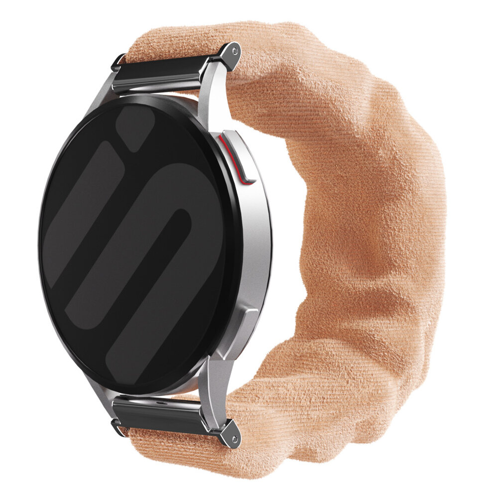 Strap-it Strap-it Bracelet chouchou Huawei Watch GT 3 Pro 43mm (beige/orange)