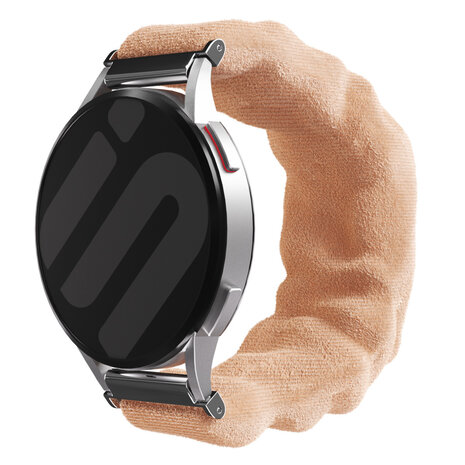 Strap-it Strap-it Bracelet chouchou Samsung Galaxy Watch 4 44mm (beige/orange)