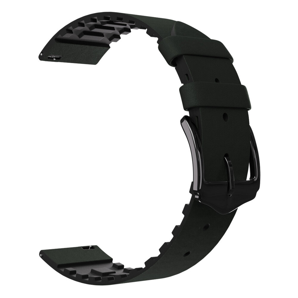 Strap-it Strap-it Bracelet silicone/cuir Samsung Galaxy Watch 6 - 40mm (vert)