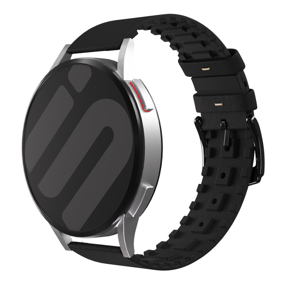 Strap-it Strap-it Bracelet silicone/cuir Polar Ignite 3 (noir)