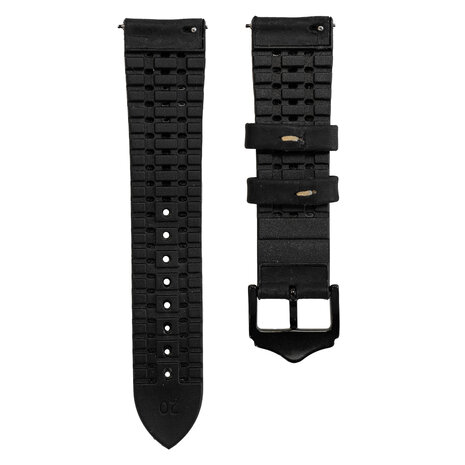 Strap-it Strap-it Bracelet silicone/cuir Polar Grit X Pro (noir)