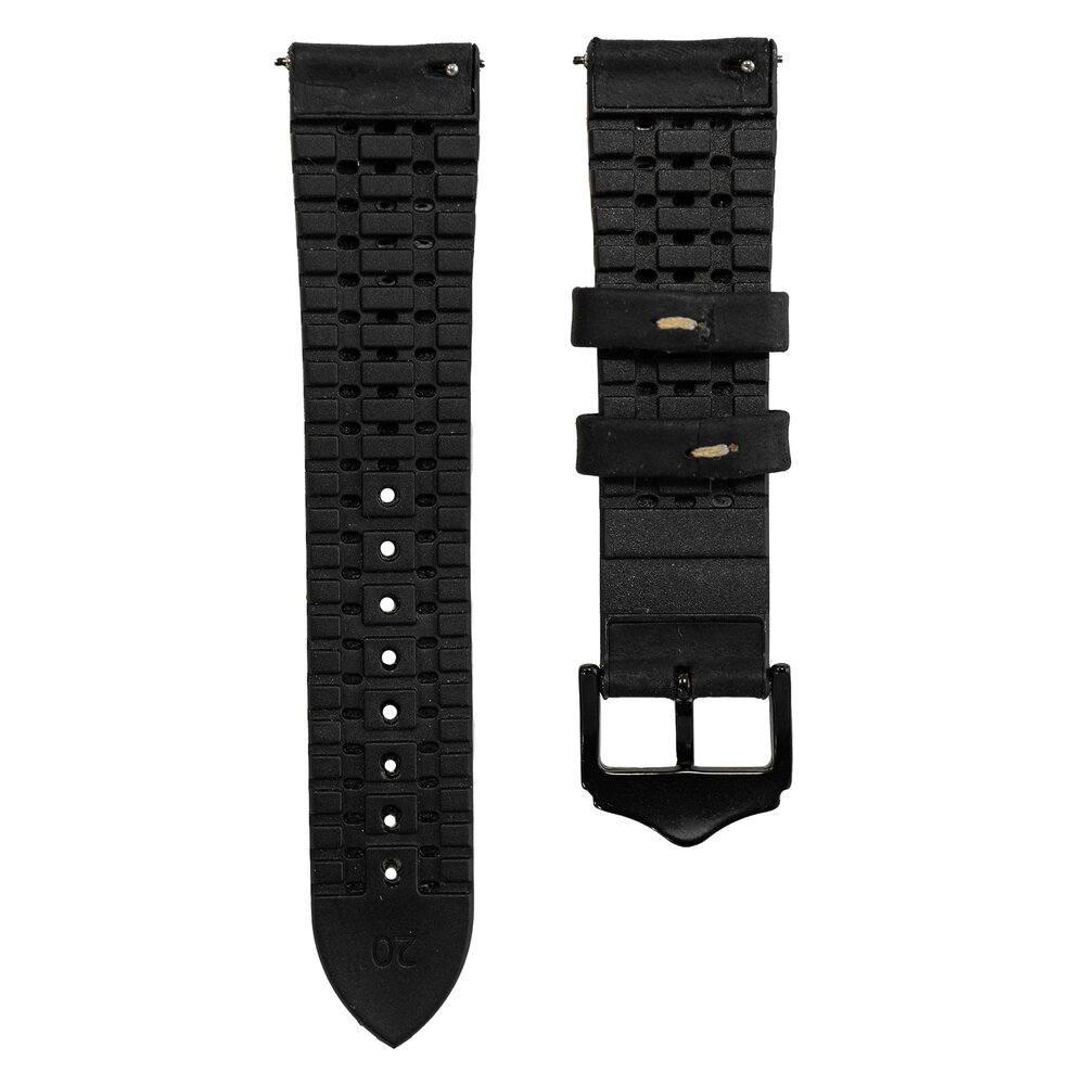 Strap-it Strap-it Bracelet silicone/cuir Amazfit GTR 2 (noir)