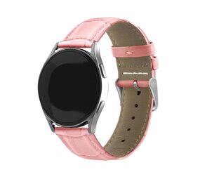 Strap-it Bracelet cuir motif crocodile Samsung Galaxy Watch 6 44mm (sable rose)