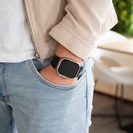 Strap-it Strap-it Bracelet silicone de luxe liquide Apple Watch (noir)