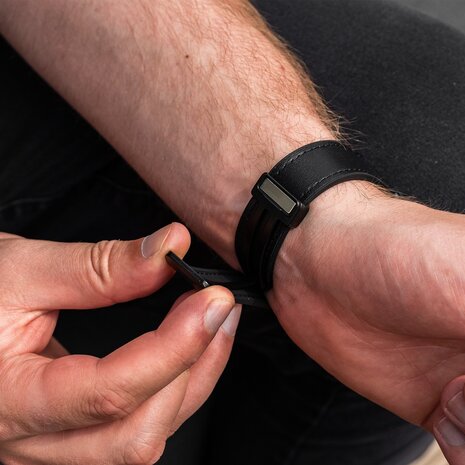 Strap-it Strap-it  Bracelet cuir avec D-Buckle Suunto 9 Peak (noir)