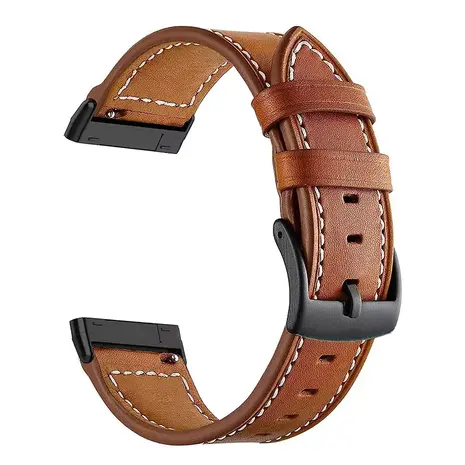 Strap-it Strap-it Bracelet cuir Fitbit Versa 4 (marron)