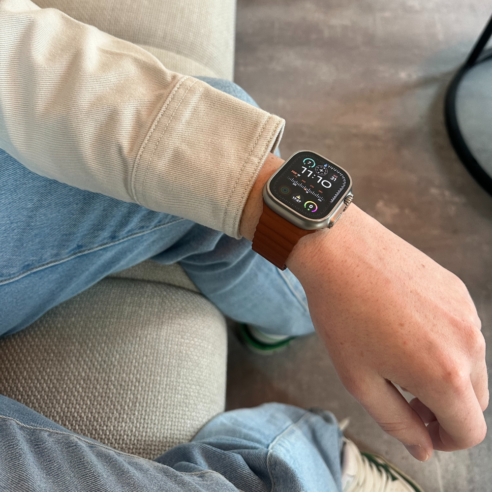 Strap-it Strap-it Bracelet cuir Loop Apple Watch (marron)