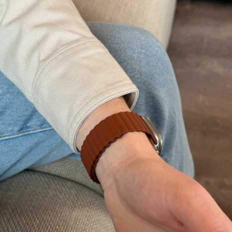 Strap-it Strap-it Bracelet cuir Loop Apple Watch (marron)