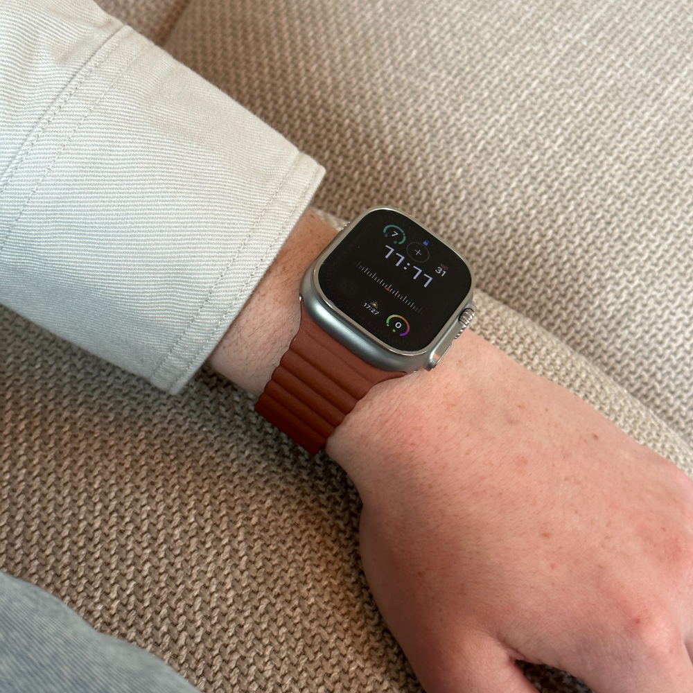 Strap-it Strap-it Bracelet cuir Loop Apple Watch (marron)