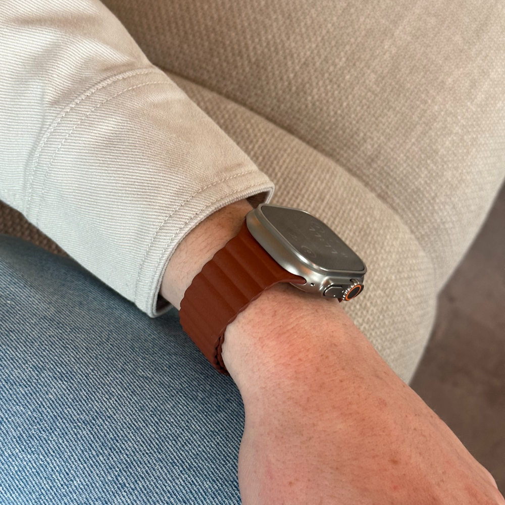 Strap-it Strap-it Bracelet cuir Loop Apple Watch (marron)