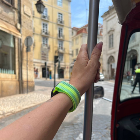 Strap-it Strap-it Bracelet nylon Apple Watch (vert/jaune)