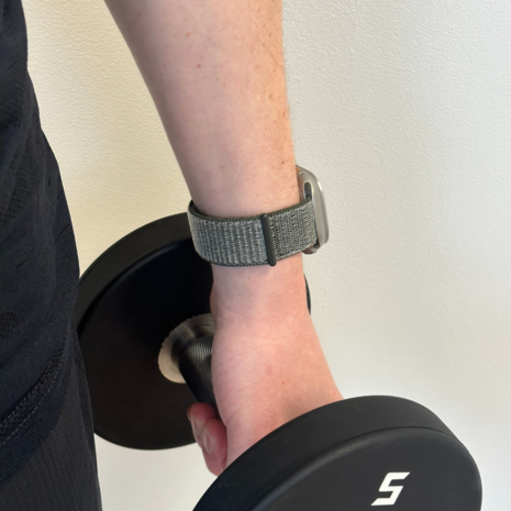 Strap-it Strap-it Bracelet Apple Watch nylon (gris-vert)