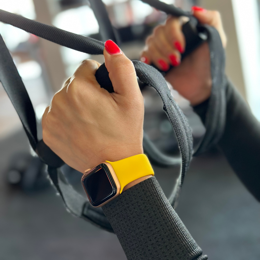 Strap-it Strap-it Bracelet Apple Watch silicone  (jaune)