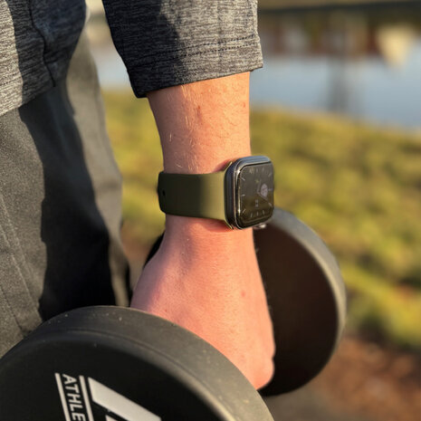 Strap-it Strap-it Bracelet Apple Watch silicone (vert armee)