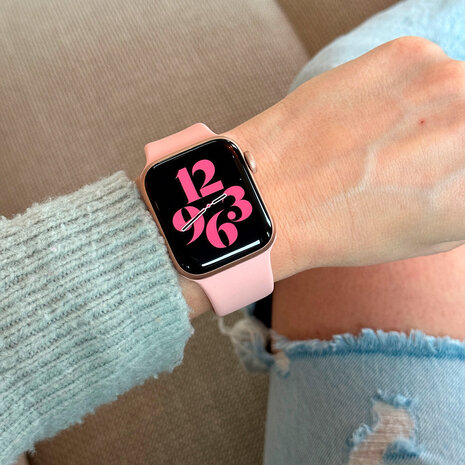 Strap-it Strap-it Bracelet Apple Watch silicone (rose clair)