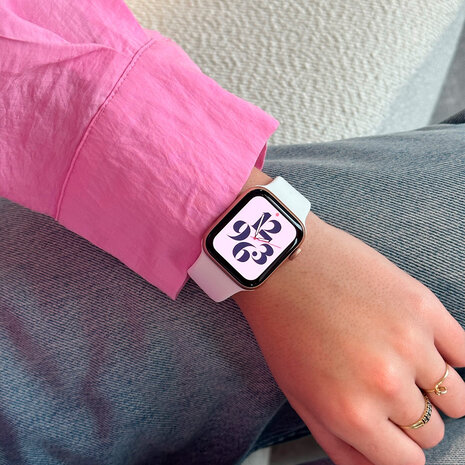 Strap-it Strap-it Bracelet Apple Watch silicone (blanc)