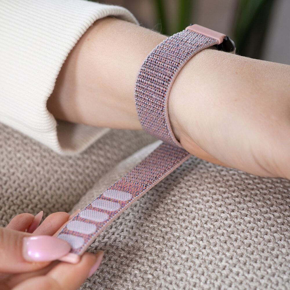 Strap-it Strap-it Bracelet nylon Fitbit Charge 6 (rose)