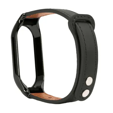 Strap-it Strap-it Bracelet cuir Xiaomi Mi Band 7 (noir)