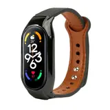 Strap-it Bracelet cuir Xiaomi Mi Band 7 (noir)