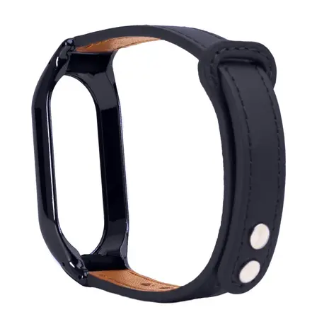 Strap-it Strap-it Bracelet cuir Xiaomi Mi Band 7 (bleu)