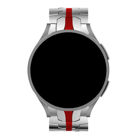 Strap-it Strap-it Bracelet acier solidité Samsung Galaxy Watch 4 40mm (argent/rouge) Strap-it Strap-it Bracelet acier solidité Samsung Galaxy Watch 4 40mm (argent/rouge)