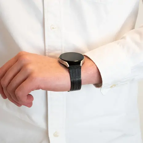 Bandz Bandz Bracelet acier réglable Samsung Galaxy Watch 5 - 40mm (noire)