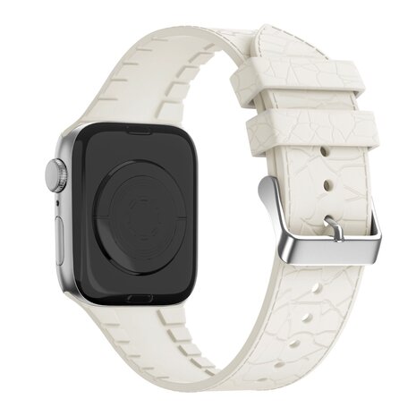 Bandz Bandz Bracelet silicone Apple Watch avec motif cuir (lumière stellaire)