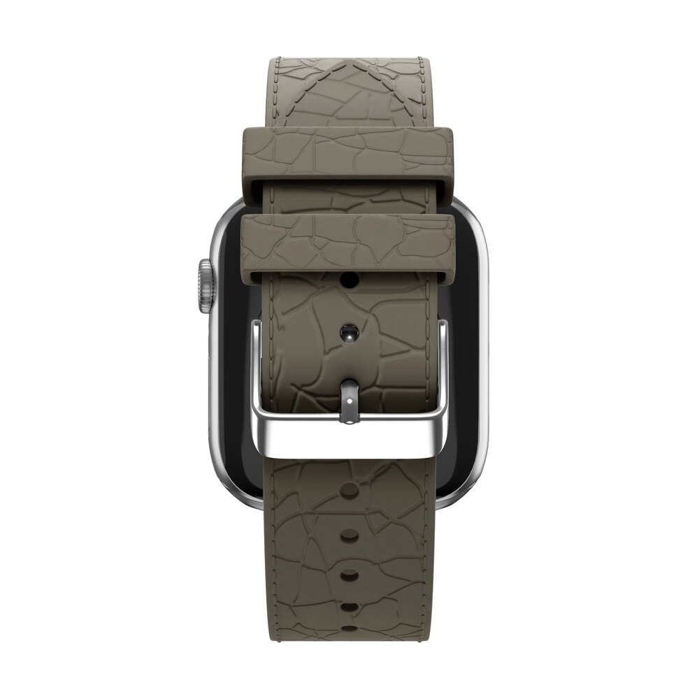 Bandz Bandz Bracelet silicone Apple Watch avec motif cuir (marron)